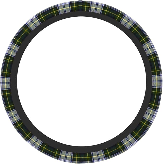 Thickened Elastic Steering Wheel Cover, Gordon Dress Tartan Plaid Ultra, Soft, Breathable, Fit for Cars, SUVs, Trucks, Stylish Comfortable Grip