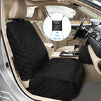 Deluxe Dog Seat Cover for Front Seat-More Durable Waterproof Front Seat Protector, High Heat Resistant and Nonslip Front Seat Cover for Dogs Kids, Universal Size (Black,1 Pack)
