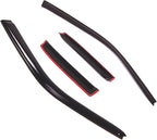 WD2-693 Dark Smoke 4 Pcs Set Window Visor (Outside Mount) Deflector Rain Guard Compatible with 1991-1996 Infiniti G20