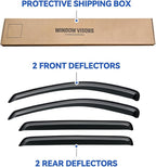 Window Visors Rain Guards for 2007-2012 Hyundai Santa Fe, Out-Channel Window Vent Wind Deflectors Visors Shades for 07-12 Hyundai Santa Fe
