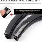 4PCS Car Door Edge Guards, Rubber Sealing Sealed Strip Auto Door Buffer Protector with Side Bulb, Automotive Weather Stripping Edge Trim Seal Strips for Car Truck Boat Camper