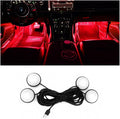 Car Interior LED Lights, Automotive Ambient Neon Light Kit with USB Port, Car Accessories, Gifts for Men and Women, 4 in 1 Decoration Lights for Car, Garden, Home, Party（Red）