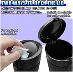 Car Trash Can Bin with Lid, Leakproof Automotive Side Door Garbage Can, Mini Vehicle Cup Holder Trash Bin, Portable Auto Organizers & Storage Accessories for Car, Home, Office (2PCS/Black)