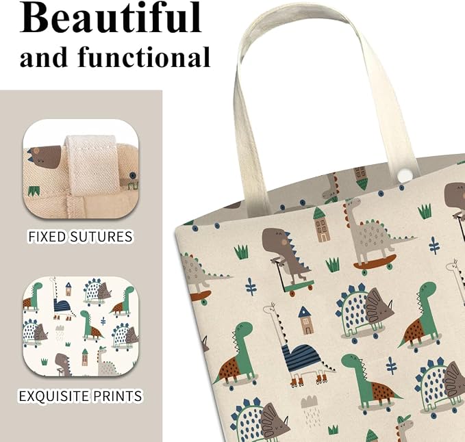 Car Trash Can, Cute Car Trash Bag, Hanging Car Organizer and Storage Bag, Trash Bin for Car Accessories, Vehicle, Travelling, Camping Cute Dinosaur
