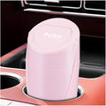 Wevdn Car Trash Can Bin with Lid, Mini Leakproof Vehicle Side Door Cup Holder Trash Can with Lid, Multipurpose Organizer Portable Garbage Bin for Cup Holder Car Home Office (Pink)