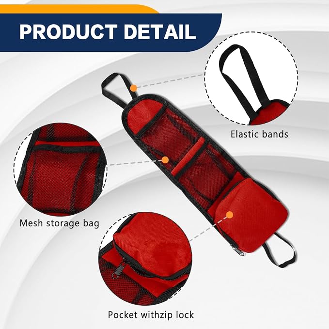 2PS Car Seat Side Organizer, Auto Seat Storage Hanging Bag, Multifunctional Vehicle Mesh Pocket Hold, Car Accessories Car Organizer Can Hold Phone, Wallet, Glasses for Most Cars