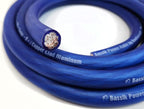 Bassik 1/0 Gauge AWG Primary Automotive Battery Power/Ground Wire Cable - Blue 5 Feet