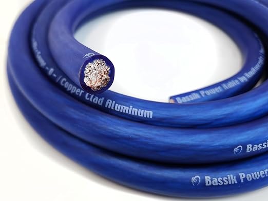 Bassik 0 Gauge Complete Amplifier Installation Amp Wiring Kit with RCA