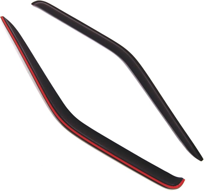 Outside Mount Window Vent Visors Rain Guards Compatible with Nissan Frontier 1998-2004 | Side Window Wind Deflectors Rain Shields | Smoke Tinted, 2 Pcs Set, DGWV-338