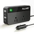 200W Car Power Inverter, 12V DC to 110V AC Car Inverte with 4 USB Fast Charging Port(2xUSB A, 2xUSB C)- Car Charger Cigarette Lighter Adapter for Phone, Laptop and Small Devices on Road Trip