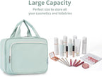 Hanging Toiletry Bag for Women Travel Makeup Bag Organizer Toiletries Bag for Travel Size Essentials Accessories Cosmetics (Mint Green (Medium))