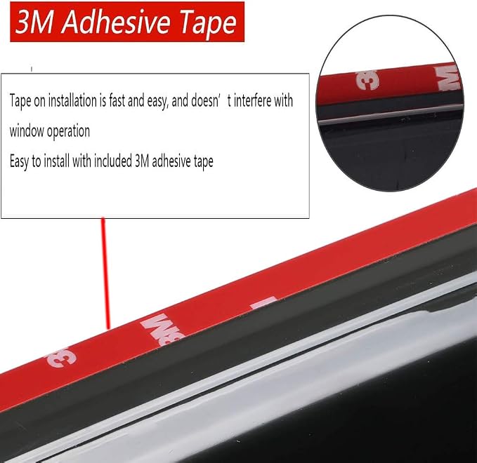07-13 4pcs Window Visors for Chevrolet Silverado/GMC Sierra 1500 2500HD 3500HD Extended Cab Rain Guard Sun Vent Shade Wind Deflectors
