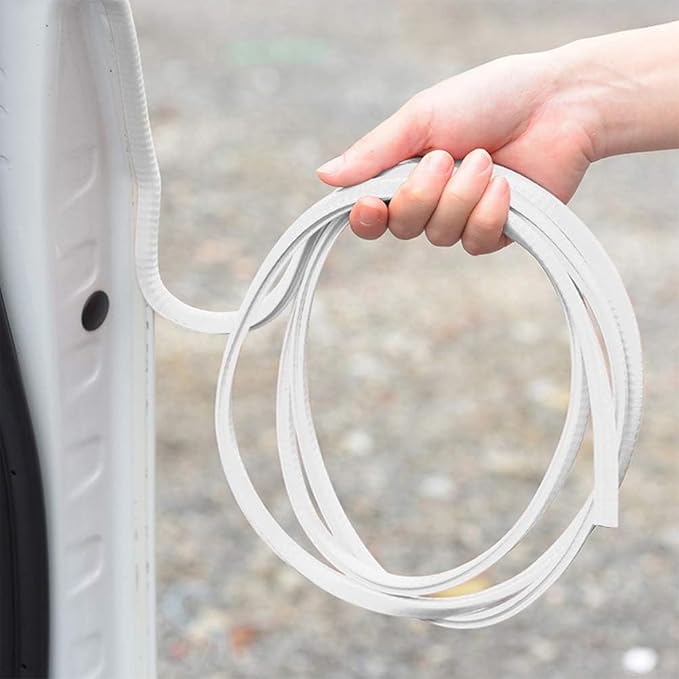 19.7Ft(6M) White Car Door Edge Guards, U-Shape Rubber Door Protector Edge Strip,Easy to Cut No Need Adhesive Fit for Most Vehicles