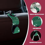 2 Pack Car Hooks, Bling Rhinestones Crystal Hooks, Auto Seat Back Organizers, Car Decorations Backseat Hanger, Car Seat Hooks Perfect for Holding Handbags, Clothes, Purses and Water Bottles