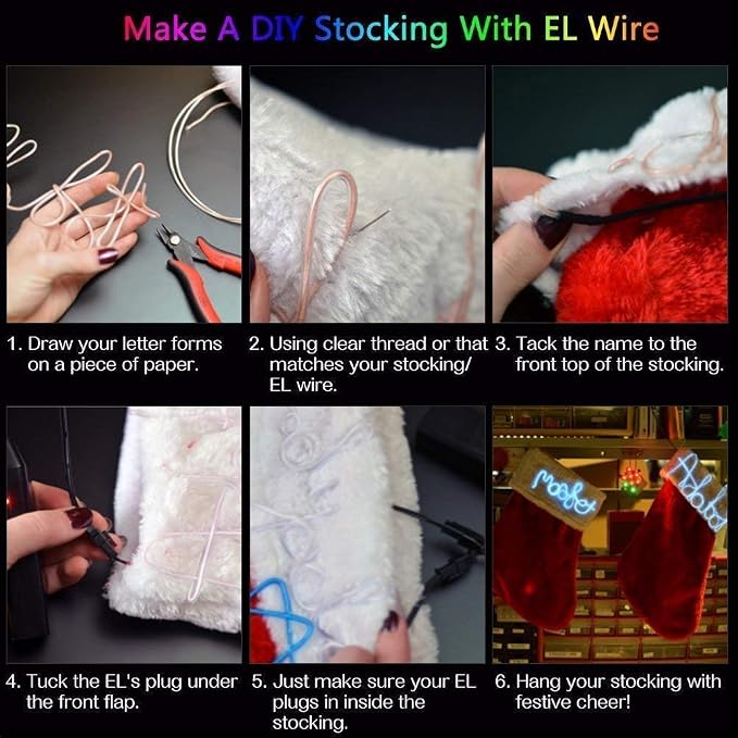 El Wire Neon Light, Car Interior LED Lights for Xmas Halloween Christmas Car Interior Decoration(3m/9ft,Red)