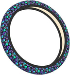 Purple Skull And Flower Auto Car Steering Wheel Cover Universal 15 Inch Neoprene Interior Decor Protection Accessories