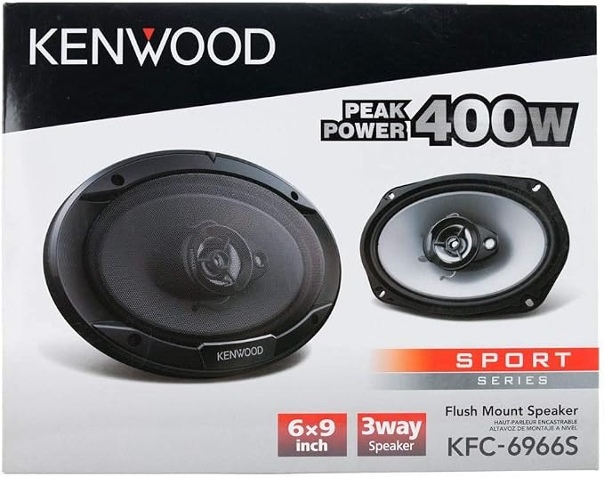 KFC-6966S 6 x 9 Inch 400-Watt 3-Way Flush Mount Coaxial Car Speaker Easy Installation - Pair