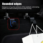 Purse Hook for Car, 4 PCS Car Purse Hook Headrest Hooks, 360° Rotatable Back Seat Storage Organizer, Universal Vehicle Seat Hanger for Purses, Handbags, Grocery Bags, Water Bottles, Black