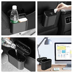 Leak-Proof mini car Trash can, 150 Garbage Bags, with lid, can be Placed on the Desk or Hung, Perfect car Accessory!