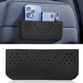 Car Seat Side Pocket Organizer, Multifunctional Mini Console Storage Bag for Phone, Keys, Sunglass, Wallet, PU Leather Tray Pouch Car Organizer Accessories for Seat, Door, Window, Console (Black)