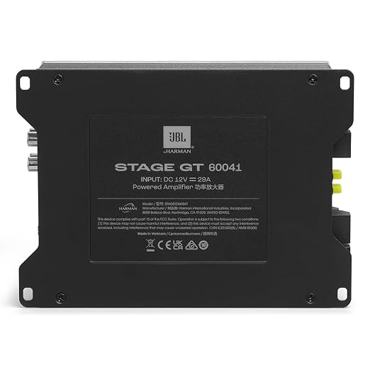 Stage GT 60041 4 Channel Car Amplifier