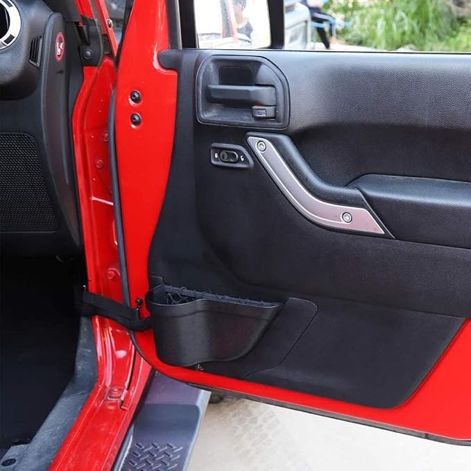 Front Door Side Insert Storage Pockets Box Compatible For Jeep Wrangler JK JKU 2/4 Door 2011-2018