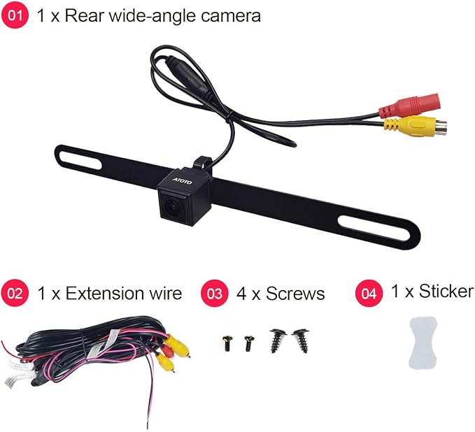 AC-HD02LR 720P Rearview Camera with Live Rearview, HD Picture Quality, Night Vision/Waterproof, Compatible with X10/V10/S8/A6/A5/F7 Series. Not Compatible with P5/P8/P9/P10
