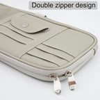 Car Sun Visor Organizer, Auto Interior Accessories Pocket Organizer - Car Truck SUV Storage Pouch Holder, with Multi-Pocket Net Zipper (Gray)