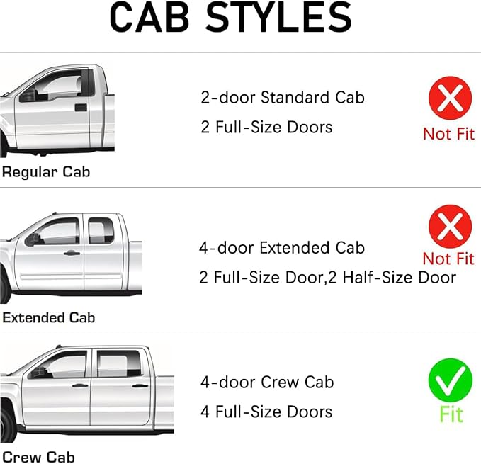 in-Channel Window Visors Rain Guards Sun Rain Snow Vent Guard Shade for 2007-2013 Chevy/GMC Crew Cab Pickup SUV Wind Deflectors 194515 4-Pieces Set