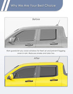 in-Channel Window Rain Guard for Fit for Ford Maverick 2022 2023 2024 2025 2026 Rain Guards Side Truck Window Visors Low Profile Vent Visor Window Deflectors Vent Shades Car Accessories
