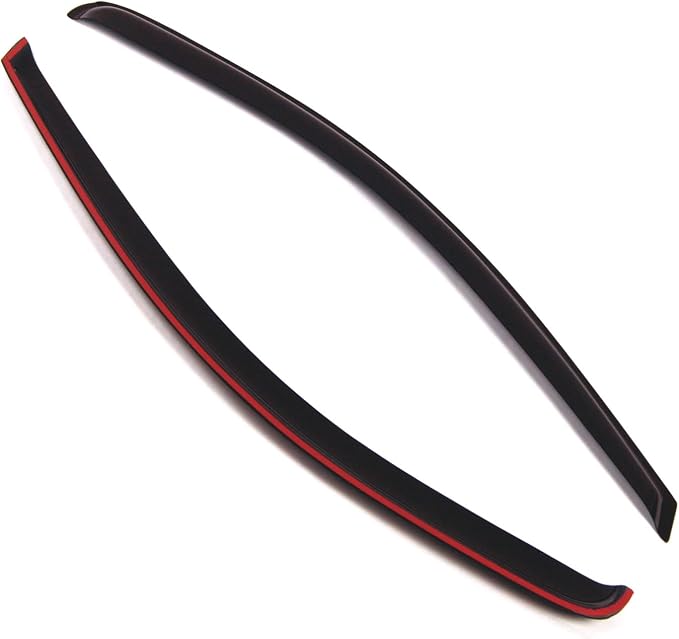 WD2-179 Dark Smoke 2 Pcs Set Window Visor (Outside Mount) Deflector Rain Guard Compatible with 1995-2003 Ford Windstar