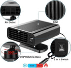 12V 150W Dual Use Car Cooling Heater Fan, Summer Quick Vehicle Cool Down Air Fan, Winter Windshield Defogger Defroster Portable Auto Fan Fit All Sedans Trucks SUVs