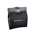 Trash Can for Tesla Model 3 2017-2023 Garbage Bag [Strong Magnetic Buckle] with LED Light 1PCS Backseat Hanging Garbage Bin Waterproof Faux Leather Model 3 Interior Accessories 2.5 Gallons