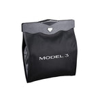 Trash Can for Tesla Model 3 2017-2023 Garbage Bag [Strong Magnetic Buckle] with LED Light 1PCS Backseat Hanging Garbage Bin Waterproof Faux Leather Model 3 Interior Accessories 2.5 Gallons