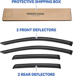 Window Visors Rain Guards for 2009-2014 Hyundai Genesis Sedan, Out-Channel Window Vent Wind Deflectors Visors Shades for 09-14 Hyundai Genesis