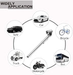 CZC AUTO Tire Pressure Gauge Heavy Duty Dual Head Mechanical Air Gauge Stainless Steel Stem for Car RV ATV Truck Motorcycle Bike, 10-120PSI (5 Pack)