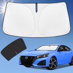 Sun Shade Sunshade for Nissan Altima 2019-2025 2026 Windshield Cover, 4-Layer Front Window Shade Custom fit Altima Sun Visor 240T Retractable Shade Blocks UV Rays Cooler Car Accessories