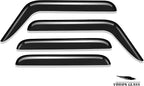 Voron Glass Tape-on Extra Durable Rain Guards for Jeep Wrangler JL 2018-2026/Jeep Gladiator 2020-2026, Window Deflectors, Vent Window Visors, 4 Pieces - 120103