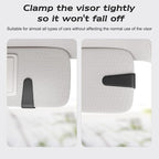 Sunglass Holder for Car Visor, Black, 2 Packs | Suede Cloth, Magnetic, Organizer for Car Accessories