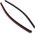 WD2-175 Dark Smoke 2 Pcs Set Window Visor (Outside Mount) Deflector Rain Guard Compatible with 2008-2011 Ford Focus Coupe
