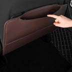 2PCS Car Kick Mat, Anti-Scratch Waterproof Anti-Slip Vehicle Back Seat Protector with Storage Pockets, Automotive Interior Seat Back Covers, Universal for SUV RV Truck (Brown)
