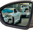 2PCS Fan-shaped Car Blind Spot Mirrors, HD Glass Wide Angle Side Mirrors for Enhanced Safety, Adjustable Frameless Rear View Mirror, Universal Car Exterior Accessories(Fan)