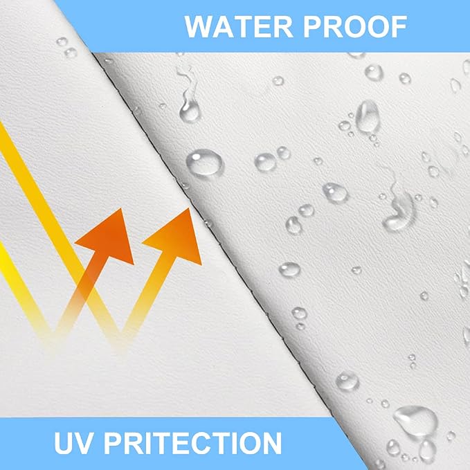 RV Windshield Cover Compatible with Class C Ford 1997-2026, UV Block Offer Complete Privacy with Light Preserves Interior (White Color with Mirror Cutouts)