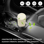 Wevdn Car Trash Can Bin with Lid, Mini Leakproof Vehicle Side Door Cup Holder Trash Can with Lid, Multipurpose Organizer Portable Garbage Bin for Cup Holder Car Home Office (Beige)