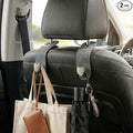 2PCS Cute Heart Car Seat Headrest Hook, Suede Leather Car Seat Back Storage Hanger for Purse and Bag, Universal Vehicle Interior Organizer Accessories for SUV, Truck(Gray)