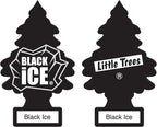 Car Air Freshener | Hanging Paper Tree for Home or Car | Black Ice | 3 Pack