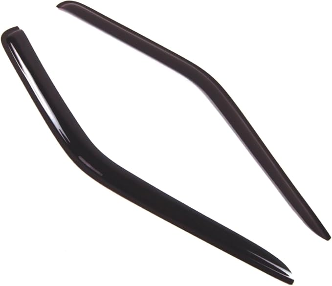 WD2-338 Dark Smoke 2 Pcs Set Window Visor (Outside Mount) Deflector Rain Guard Compatible with 1998-2004 Nissan Frontier