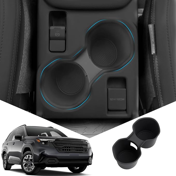 Center Console Cup Holder Insert Protector Compatible with 2025 Forester (Base/Premium/Sport/Wilderness/Limited/Touring) Interior Accessories Car Cup Holder for Forester 2025