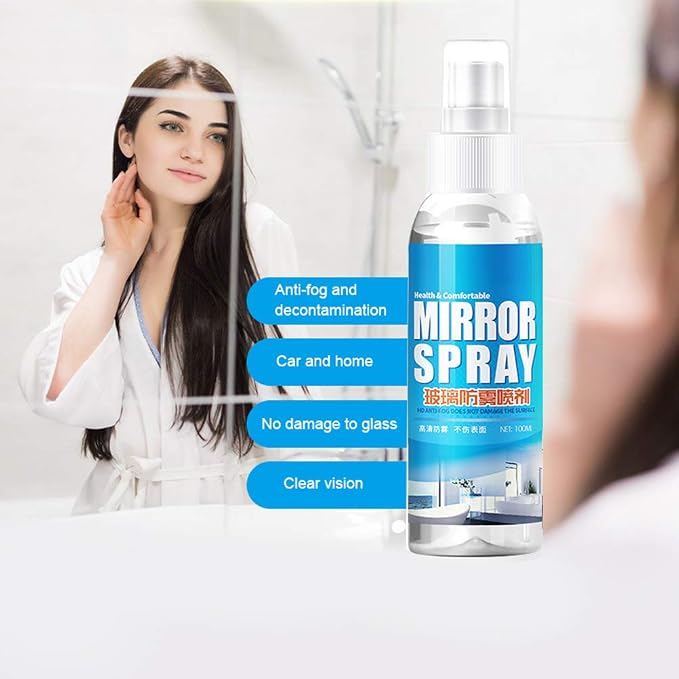 Anti Fogging Spray Antifog Glasses Cleaner Car Windshield Glass Treatment 100ml for Safe Driving Clear View Mirrors Windows Helmets Goggles