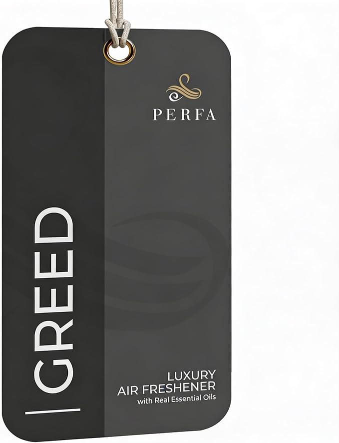 Greed Disposable Card Freshener for Men | Car Scents Air Freshener with Greed Fragrance | Strong Car Perfume Air Freshener with Odor Eliminating Technology | By